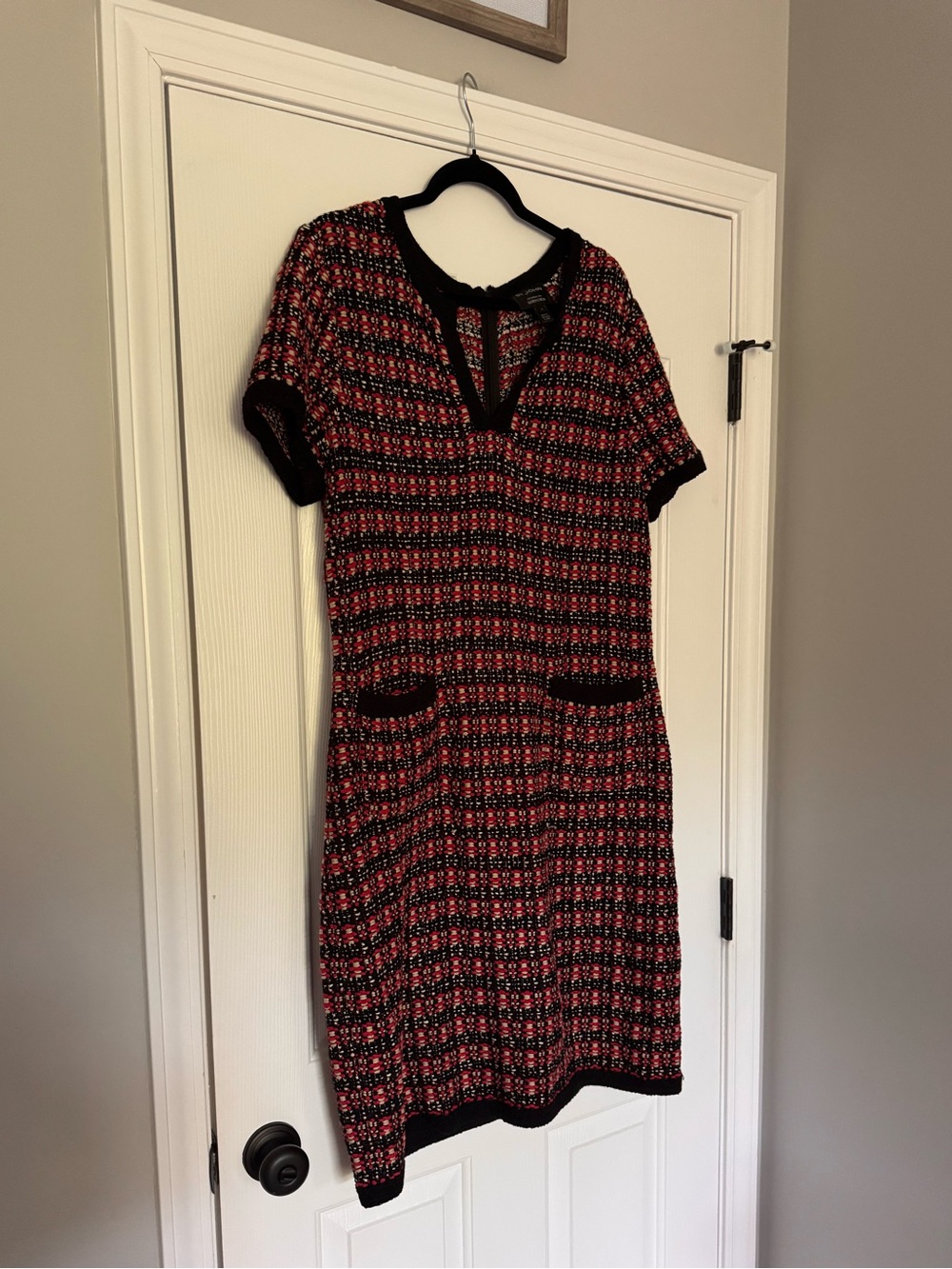 St John Nordstrom Red Tweed Sheath Dress